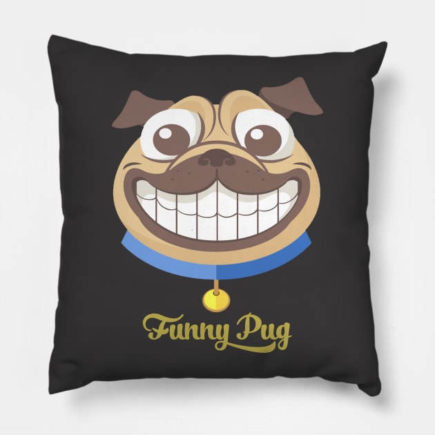 Funny pug dog lover Pillow by This is store