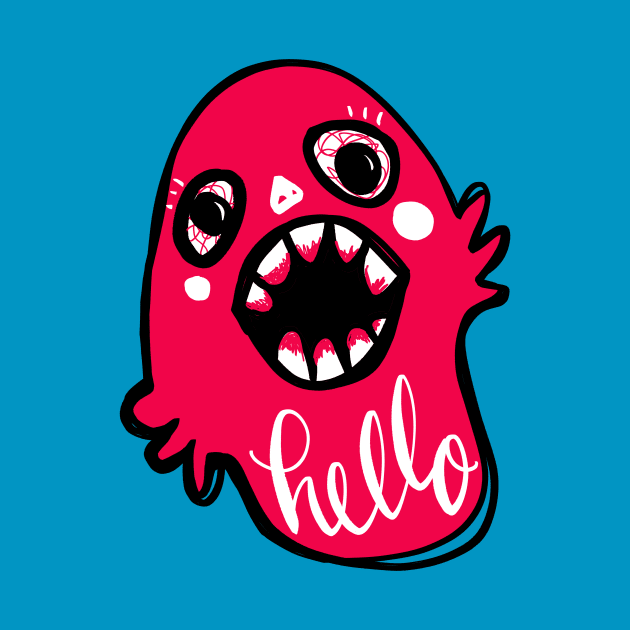 Hello Monster: Weird Funny Socially Awkward Scary Creature by Tessa McSorley