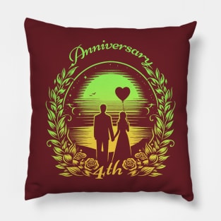 4th Anniversary Pillow