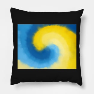 Delaware Tie Dye - Blue Gold Pillow