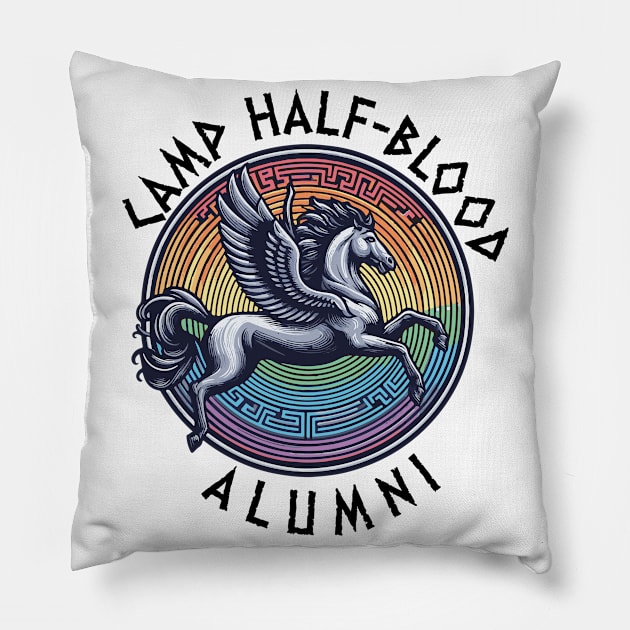 camp half blood - percy jackson - rainbow color Pillow by whatyouareisbeautiful