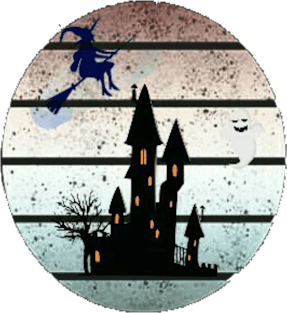 Halloween 2019 celebrations - witch and ghosts castle Magnet