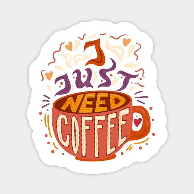 Coffee Give Me Power Magnet by Prilidiarts