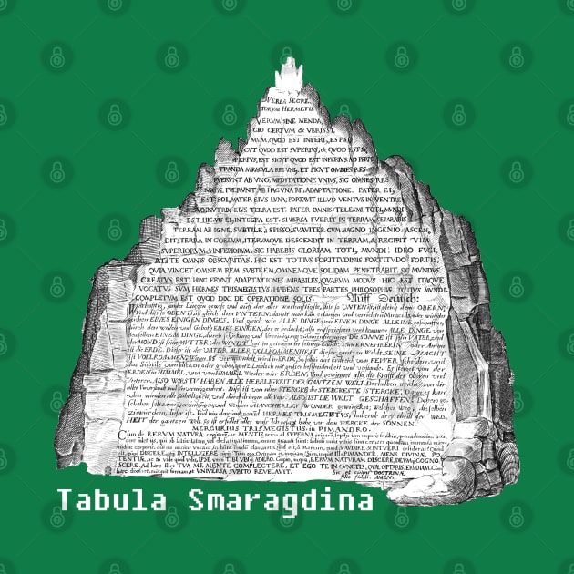 Emerald Tablet Tabula Smaragdina Hermetic Occult Emerald Tablet Tabula Smaragdina Hermetic Occult White text by Witchy Ways