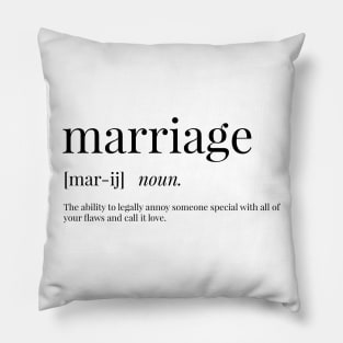 Marriage Definition Pillow