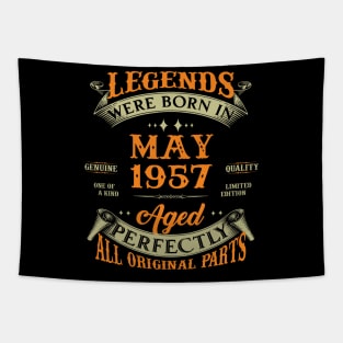 66th Birthday Gift Legends Born In May 1957 66 Years Old Tapestry