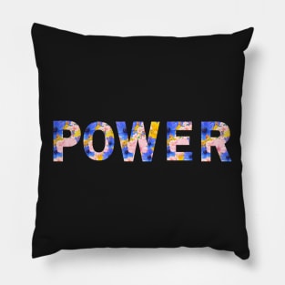 Power in a Floral Border Pillow