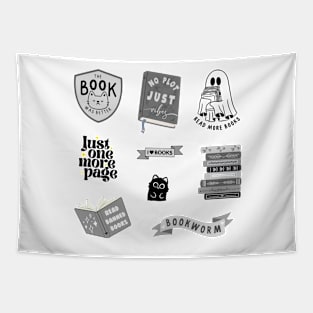 Black Bookish Pack Tapestry