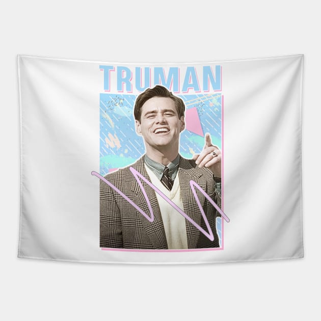 Truman /// Retro design Tapestry by HectorVSAchille