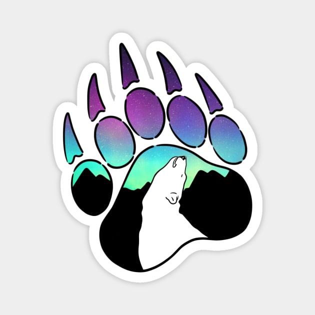 Polar Bear Paw Magnet by ImaginativeWild