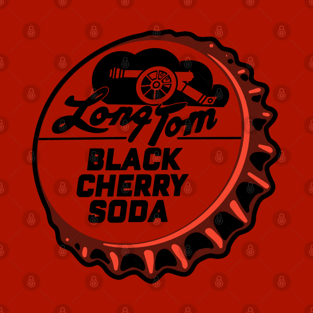 Vintage Long Tom Black Cherry Soda Bottlecap by StudioPM71