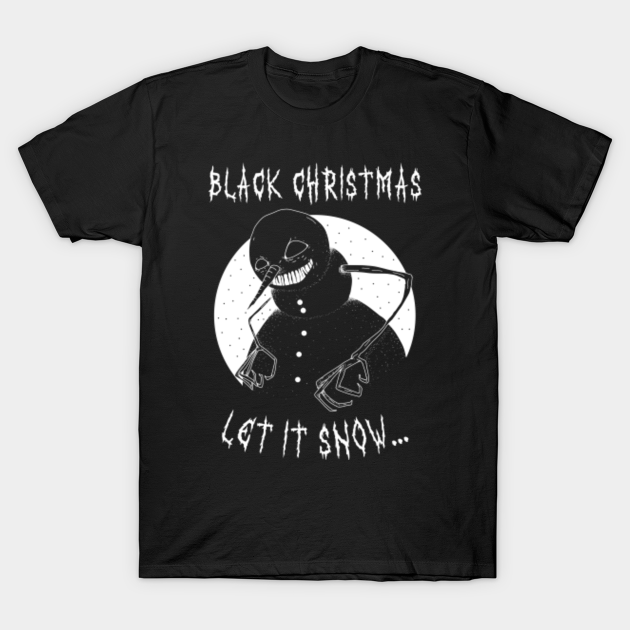 Discover Black Merry Christmas - scary and creepy Snowman - Snowman Christmas - T-Shirt