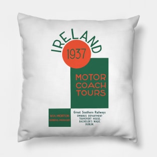 Ireland 1937 Coach Tours Pillow