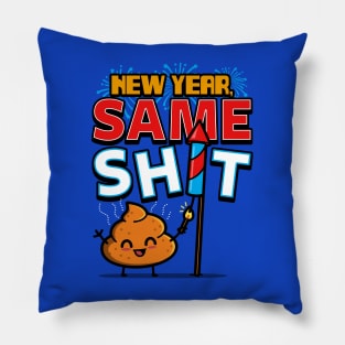 Lunar New Year 2024 Funny Cute Kawaii Poop Original Cartoon Meme Pillow