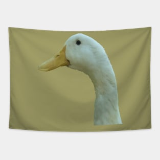 Neck Up Side Profile Of A Disgruntled Looking Duck Tapestry