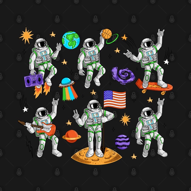 Space Set Bundle Astronaut Collection by Mako Design 