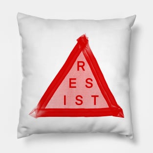 RESIST red triangle Pillow