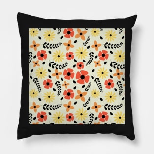 Flower and leaves pattern Pillow