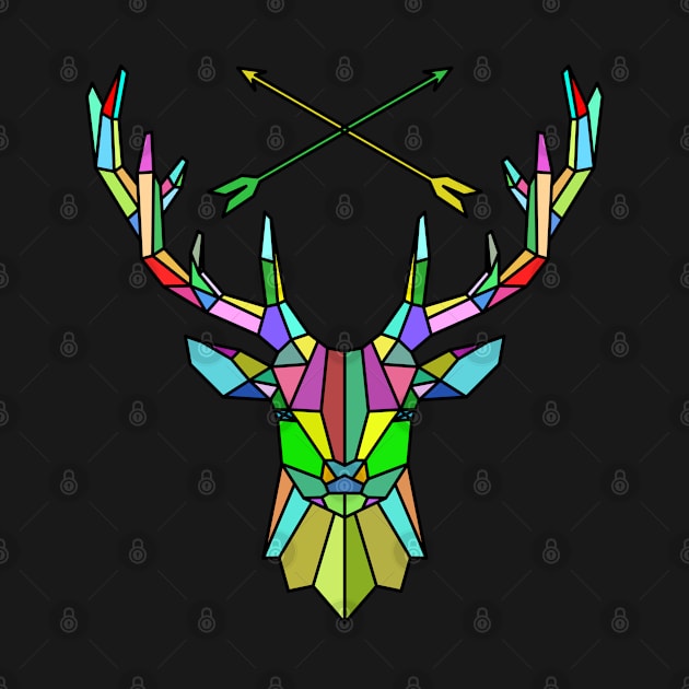 Deer - Deer And Crossed Arrows by Kudostees