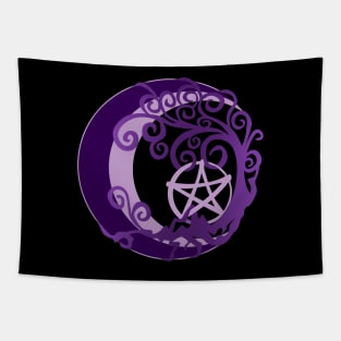 Wiccan Pagan Witch Tree of Life, As Above, So Below Art pentacle Tapestry