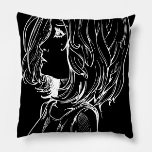 Portrait line art Pillow