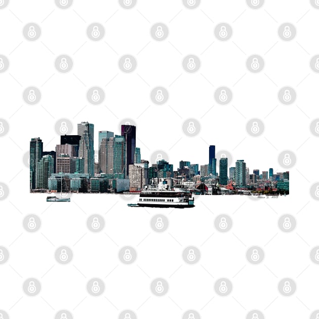 Toronto Port-lands with Island Ferry by ninasilver