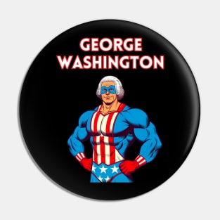 Founding Bro: George Washington 80s Wrestler Pin