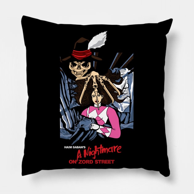 A Nightmare On Zord Street Pillow by Daletheskater