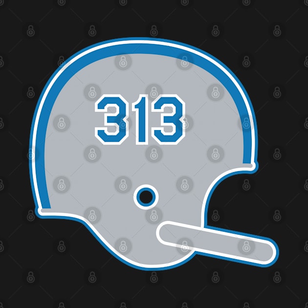 Detroit Lions 313 Helmet by Rad Love