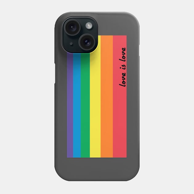 Love is Love Rainbow Phone Case by candhdesigns