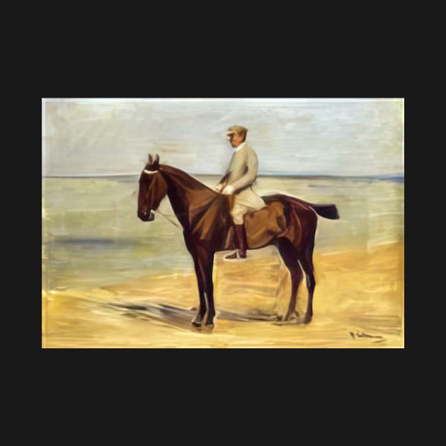 rider on the beach facing left 1911 - Max Liebermann by Kollagio