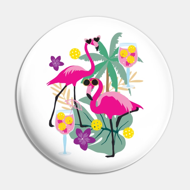 Tropical pickleball Pin by FK-UK