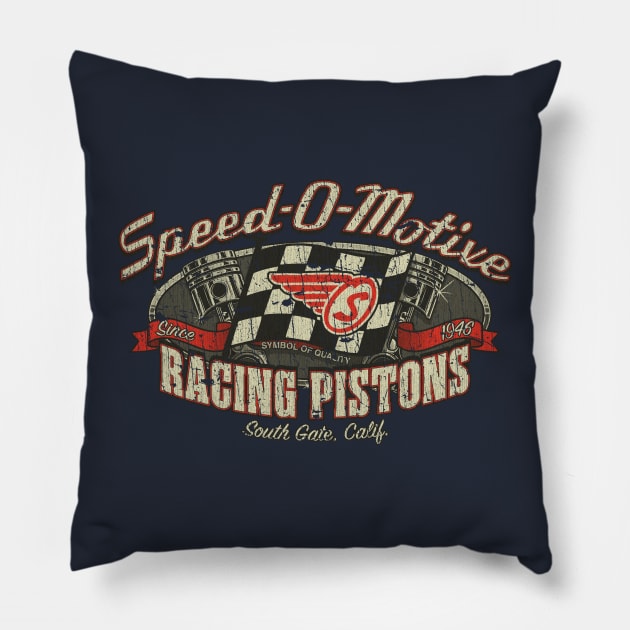 Speed-O-Motive Racing Pistons 1946 Pillow by JCD666