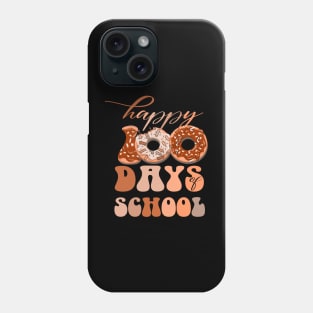 100th days of school Funny groovy donuts kindergarten Teachers Phone Case