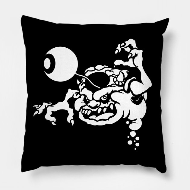 Negative Space: Bug-Eye Ghost Pillow by Circle City Ghostbusters