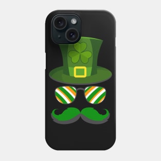 Leprechaun Hat with Sunglass-St Paddys Day Gifts Phone Case