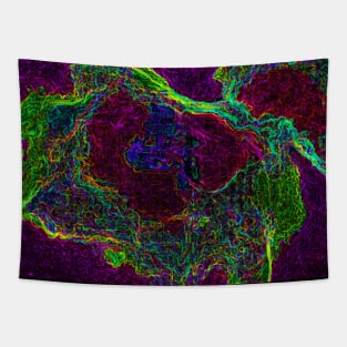 Black Panther Art - Glowing Edges 100 Tapestry