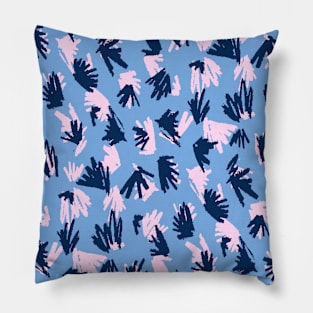 Blue Terrazzo Doodle Pillow