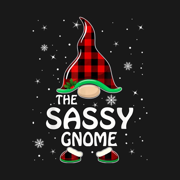 Sassy Gnome Buffalo Plaid Matching Family Christmas Pajama by nervousorangutan