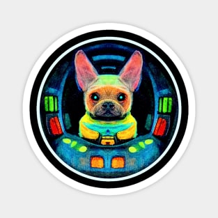 French Bulldog Moon Spaceship Magnet