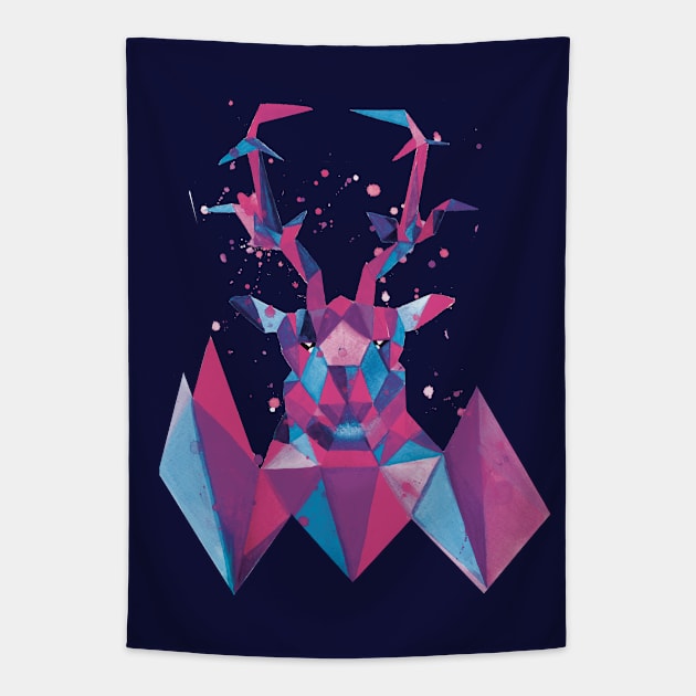 Geometric Stag Tapestry by DStathers