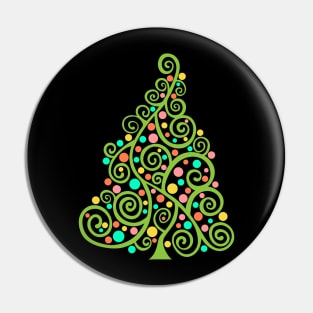 Doodle Christmas Tree-Light Green, Pin