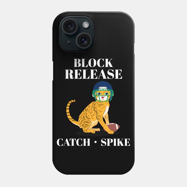 Block Release Catch Spike Cat Design Phone Case by mikels