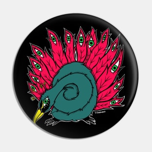 Peacock with Eyes Pin