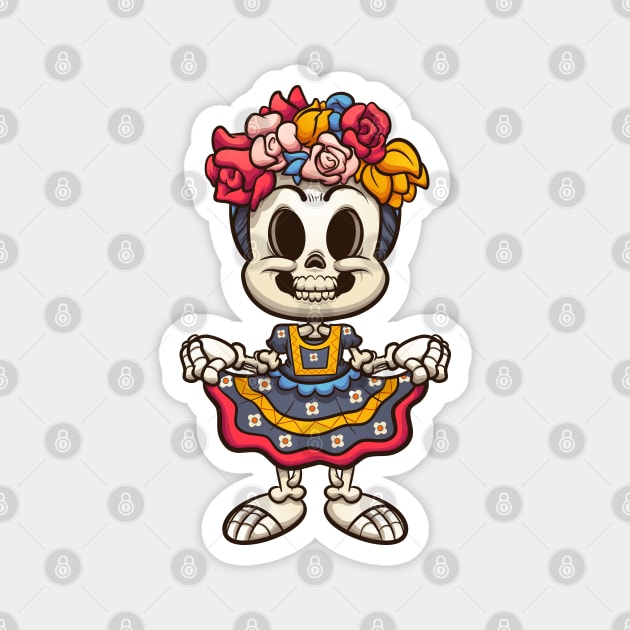 Mexican Catrina Magnet by memoangeles