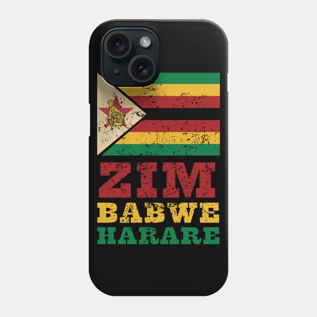 Flag of Zimbabwe Phone Case by KewaleeTee