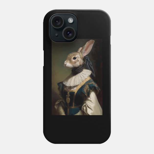 Lady Hareington - Classic Rabbit Portrait Phone Case by YeCurisoityShoppe