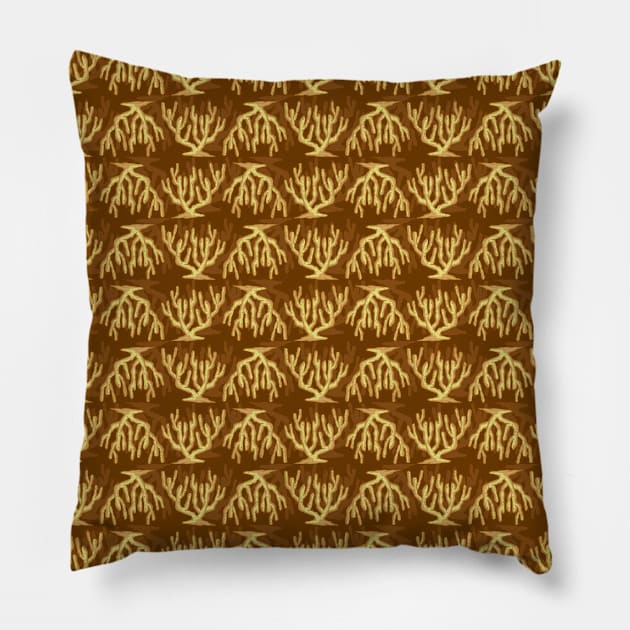 Beautiful Coral Seamless Pattern Pillow by zarya_kiqo