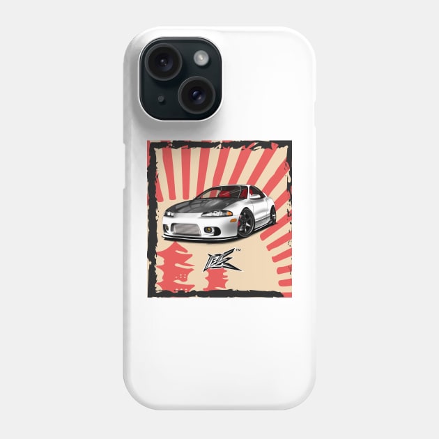 mitsubishi eclipse white Phone Case by naquash