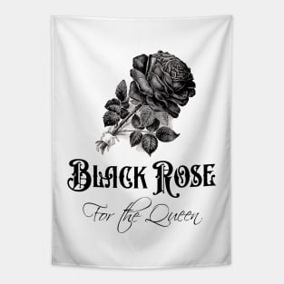 Black Rose Flower for the Queen Tapestry